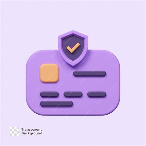 Premium PSD | Credit card protection 3d icon