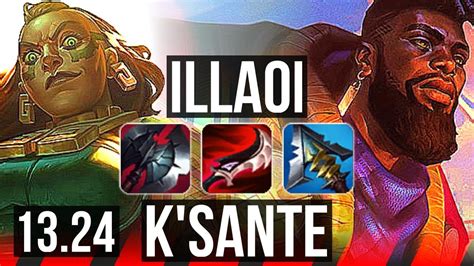 ILLAOI Vs K SANTE TOP 1600 Games 7 Solo Kills Rank 8 Illaoi 1