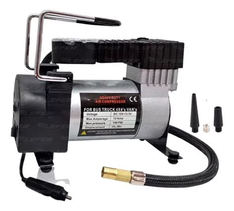 Compresor Aire 12v Auto Inflador Neumatico Portatil 150 Psi