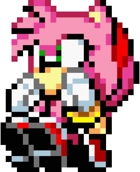 Amy Rose Hydrocity Floating Sprite By Fg87sonicpixelart On Deviantart