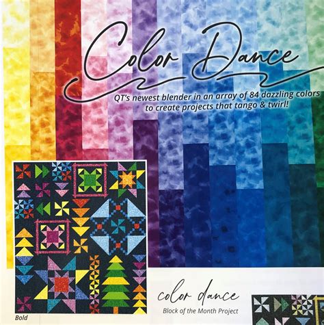 Quilting Block Of The Month 6 Month Series Color Dance Quilt Kit