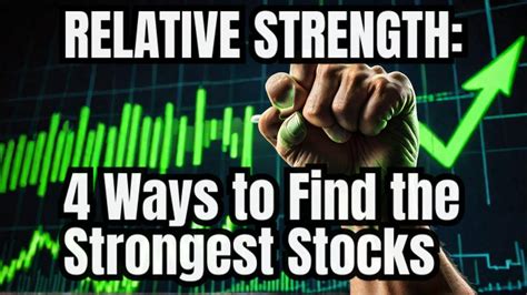 4 Killer Ways To Quickly Find The Strongest Stocks In The Market Using Relative Strength 💪 Youtube