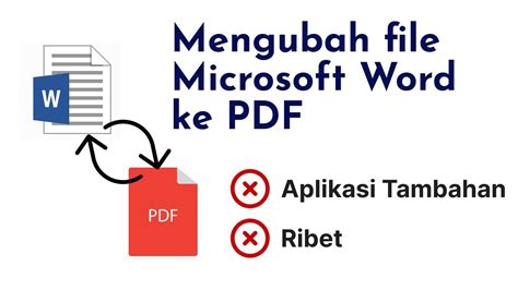 Cara Mudah Mengubah File Word Ke Pdf Tanpa Aplikasi Tambahan Youtube