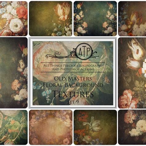 10 Fine Art Textures Floral Background Set 8 Photography Etsy