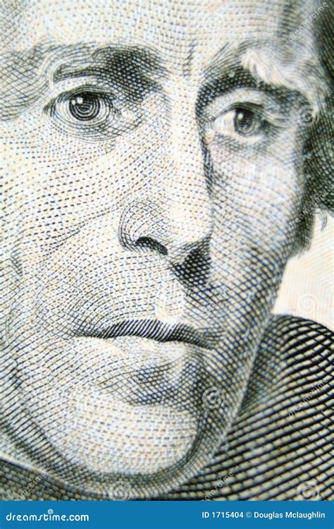 President Jackson S Face on the Twenty Dollar Bill Stock Photo - Image ...