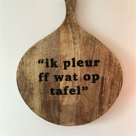 Ik Pleur Ff Wat Op Tafel Houtbrand Pyrografie Bamboe Meubels