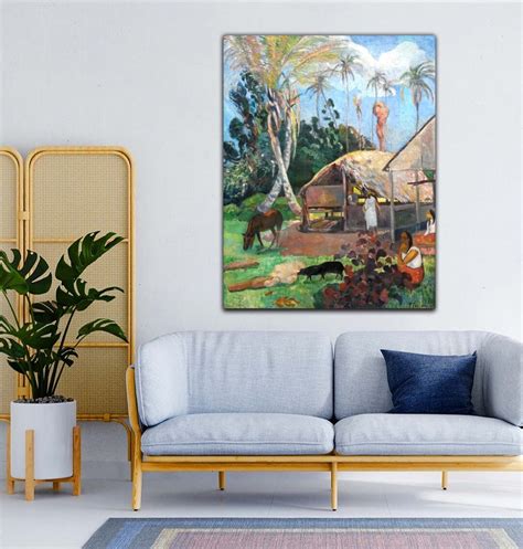 Paul Gauguin The Black Pigs Canvas Print Wall Art Gauguin Poster