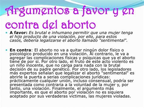 Argumentos A Favor Y En Contra Del Aborto Brainlylat