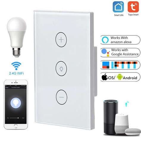 Tuya Smart Wifi Touch Dimmer Switch Pour R Gler L Intensit De La Lumi Re