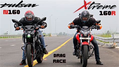 N Pulsar Vs Xtream R Drag Race Hero Vs Bajaj Battle Youtube