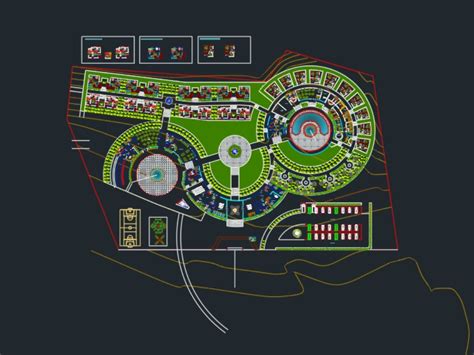 Recreational Center In Autocad Download Cad Free 1 96 Mb Bibliocad