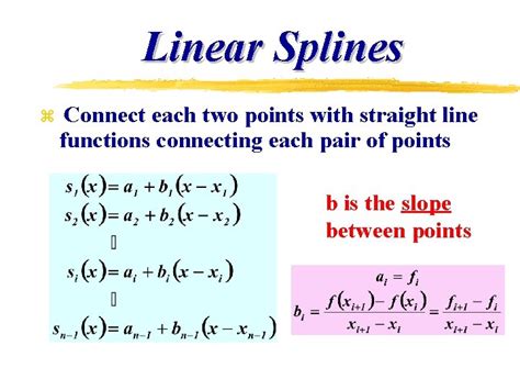 Chapter 16 Curve Fitting Splines Spline Interpolation Z