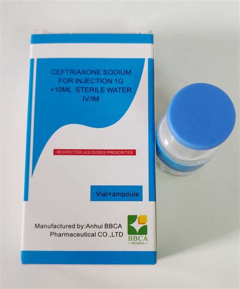 Ceftriaxone Sodium Powder For Injection Odorless White Crystalline Powder