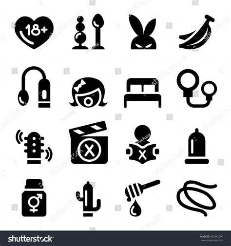 Sex Toy Icons Stock Vector Royalty Free 453561001 Shutterstock