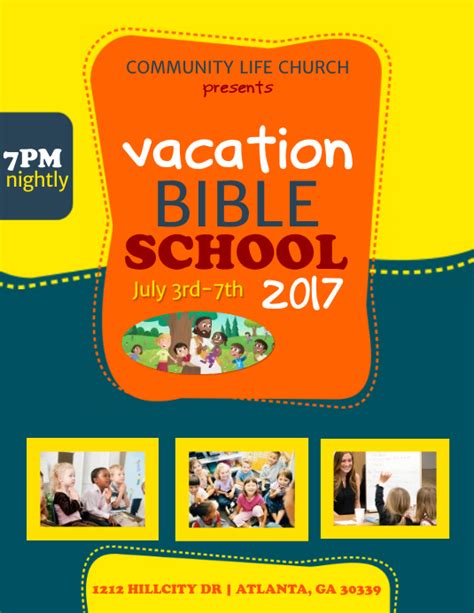 Vacation Bible School Template Postermywall