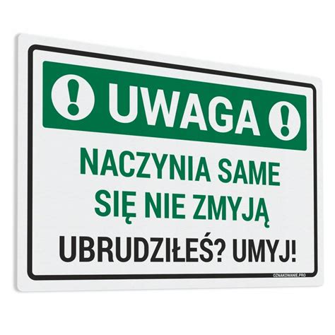 Naklejka Naczynia Same Się Nie Zmyją 10x15 UT03S Cena Opinie