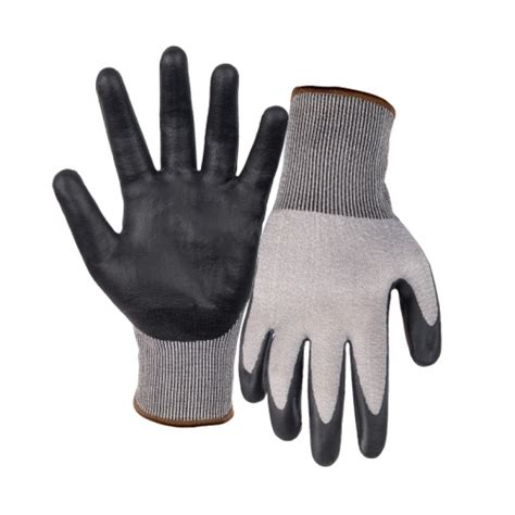 15g Cut Resistance Shell Nitrile Micro Foam Palm Coated Gloves Level E A5 [steel Glass Fibre]