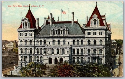 Vtg Albany Ny New York State Capitol Building 1910s Old View Postcard