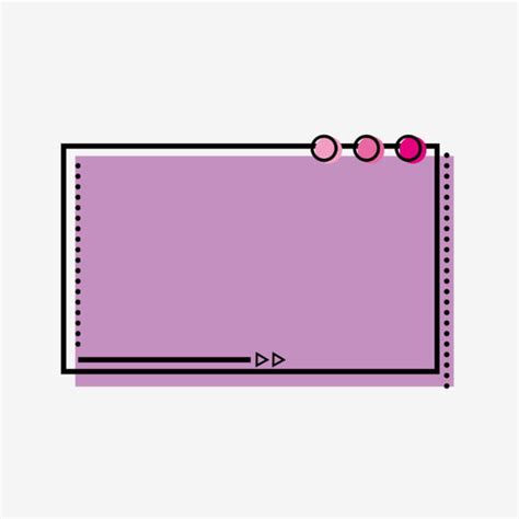 Square Dialog Hd Transparent Memphis Simple Line Square Border Dialog