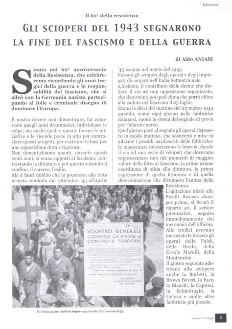 Lettera Ai Compagni Anno XXXIII Numero 2 Marzo 2003 Lettera Ai