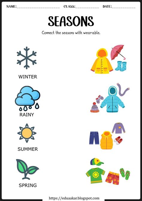 the seasons worksheet for kids to learn how to write and draw it with ...