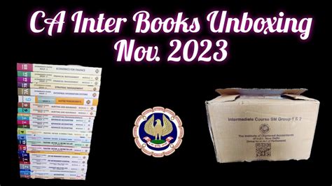 CA Inter Books Unboxing YouTube