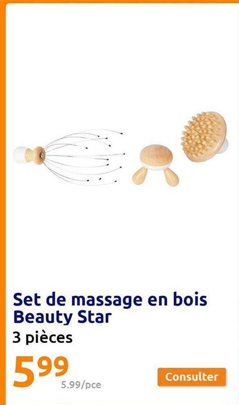 Promo Set De Massage En Bois Beauty Star Chez Action Icatalogue Fr