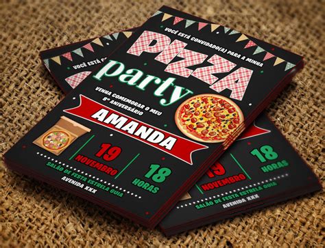 Convite Digital Pizza Pizzaria Montando A Sua Festa Oficial