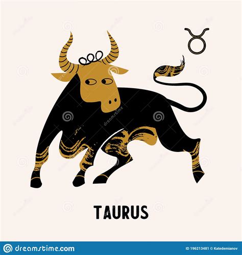 Taurus Is A Sign Of The Zodiac Horoscope And Astrology Vector