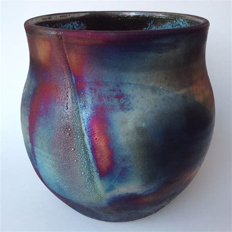 Raku Wood Fired Open Vase Old Chapel Gallery