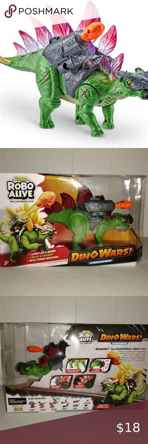 New Zuru Robo Alive Dino Wars Stegosaurus Interactive Pet