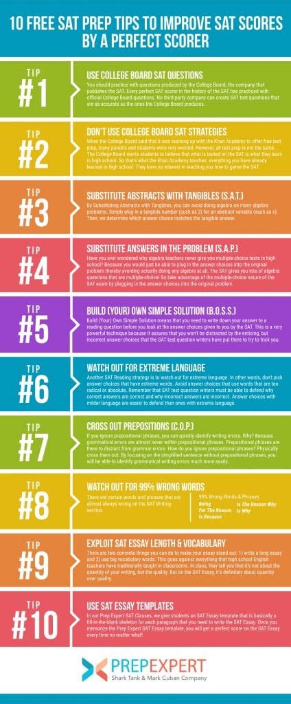 10 Free Sat Prep Tips To Improve Sat Scores Prep Expert