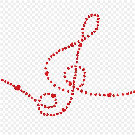 Red Musical Symbol White Transparent Red Love Music Symbol Symbol