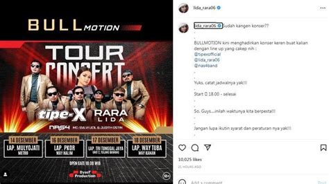 Rara Lida Bakal Konser Bareng Tipe X Di Lampung Catat Jadwal