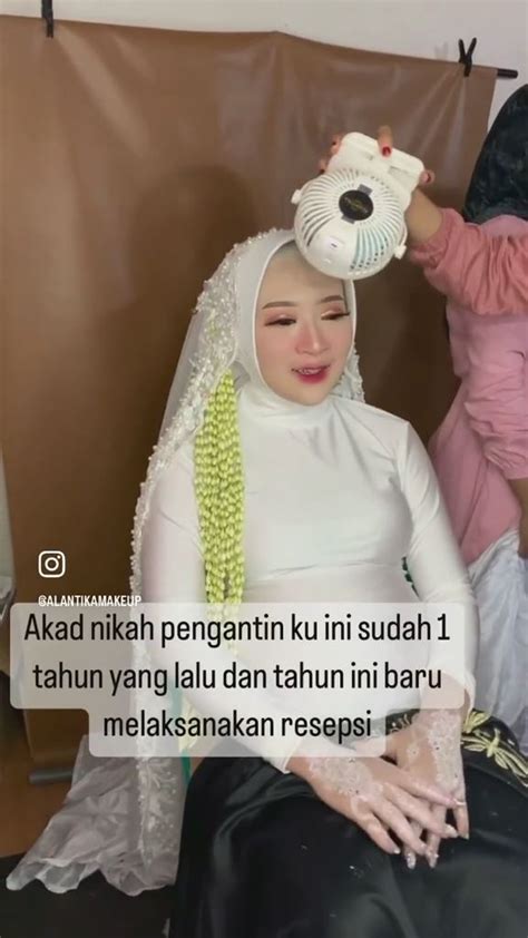 Sudah Hamil 8 Bulan Wanita Dirias MUA Jadi Pengantin Modern Di Resepsi