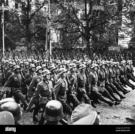 A Parade Of German Soldiers Marches Through Warsaw Poland In September