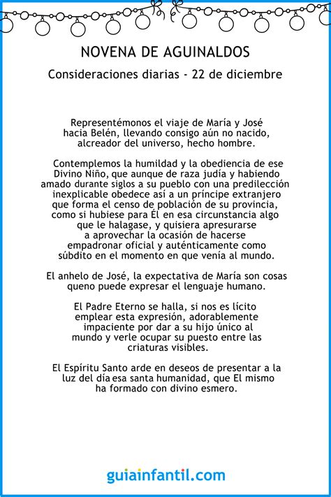 Consideraciones Diarias Novena De Aguinaldos Explicada A Los Ni Os