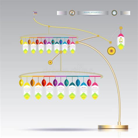 Infographic Number Template 3d With Icon And 10 Option Stock