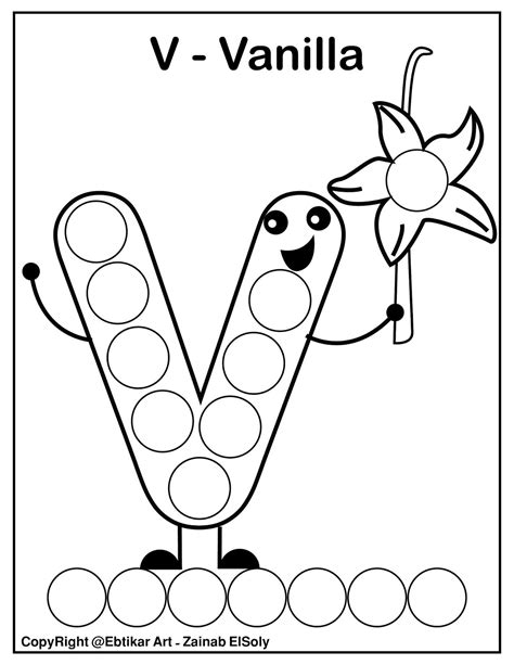 Set Of Abc Dot Marker Coloring Pages 82b