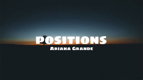 Ariana Grande Positions Lyrics Youtube