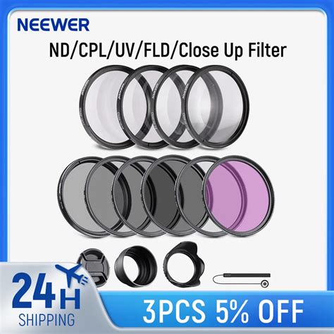 NEEWER ND CPL UV FLD Close Up Filter And Lens Accessories Kit With ND2