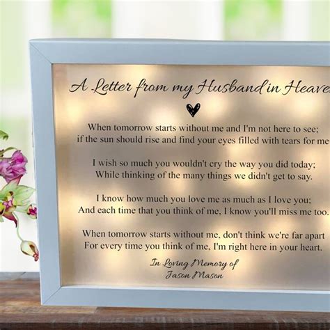 Husband Bereavement Frame Etsy