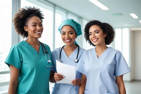 Talking Nurses Walking And Documents In Hospital Teamwork Diversity
