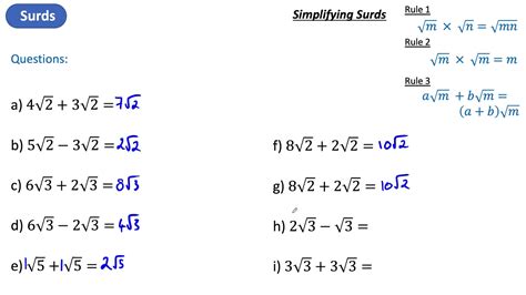 Surds Formula