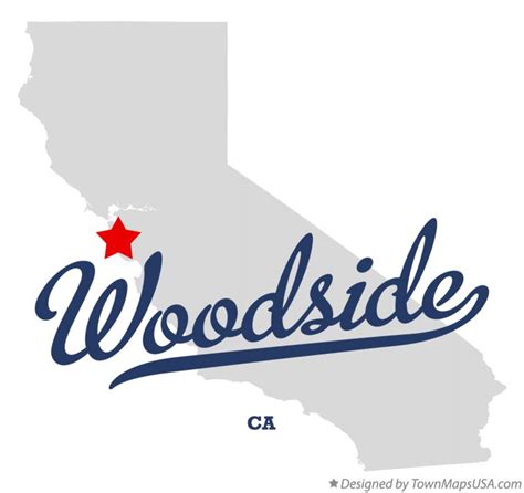 Map of Woodside, CA, California