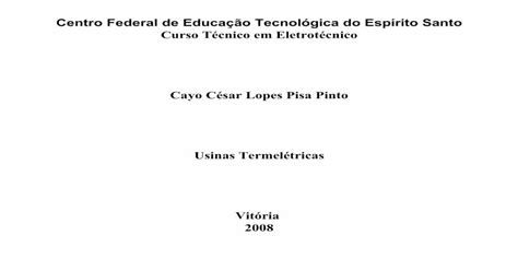 Centro Federal de Educação Tecnológica do Espírito Santo PDF