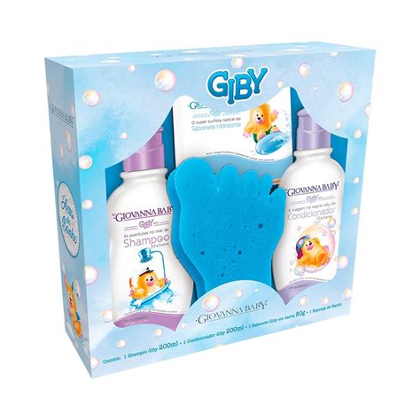 Kit Shampoo Condicionador Sabonete Giovanna Baby Giby Azul Submarino