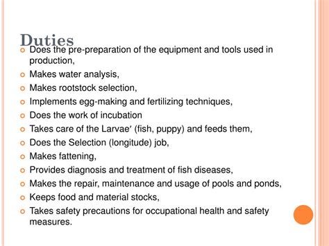 Ppt Fish Breeding Technician Powerpoint Presentation Free Download