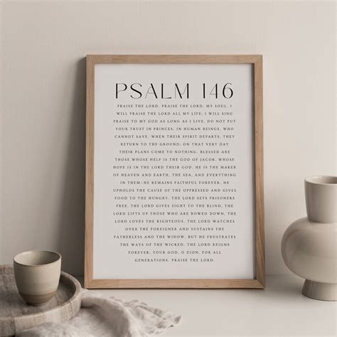 Psalm 146 Praise The Lord Bible Verse Printable Psalm Etsy