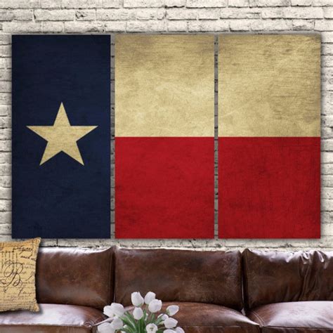 Texas State Flag Canvas Wall Art Holy Cow Canvas